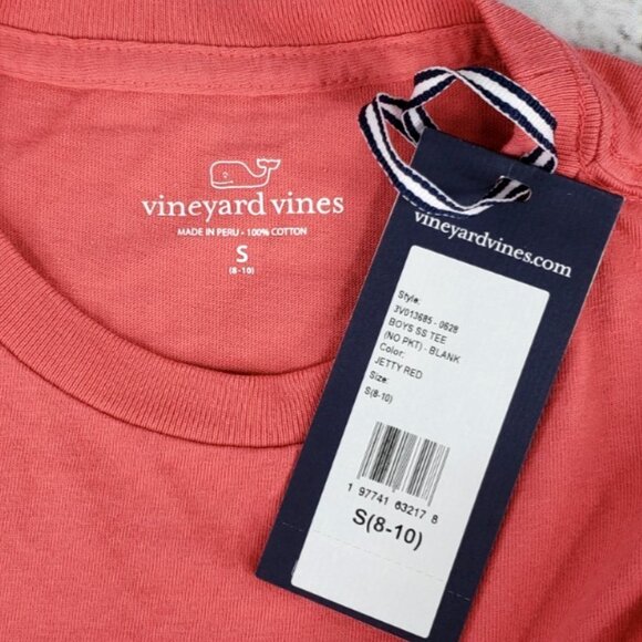 Vineyard Vines Jetty Red Short Sleeve Graphic Tee Youth Size Small (8-10) - NEW - Picture 4 of 4